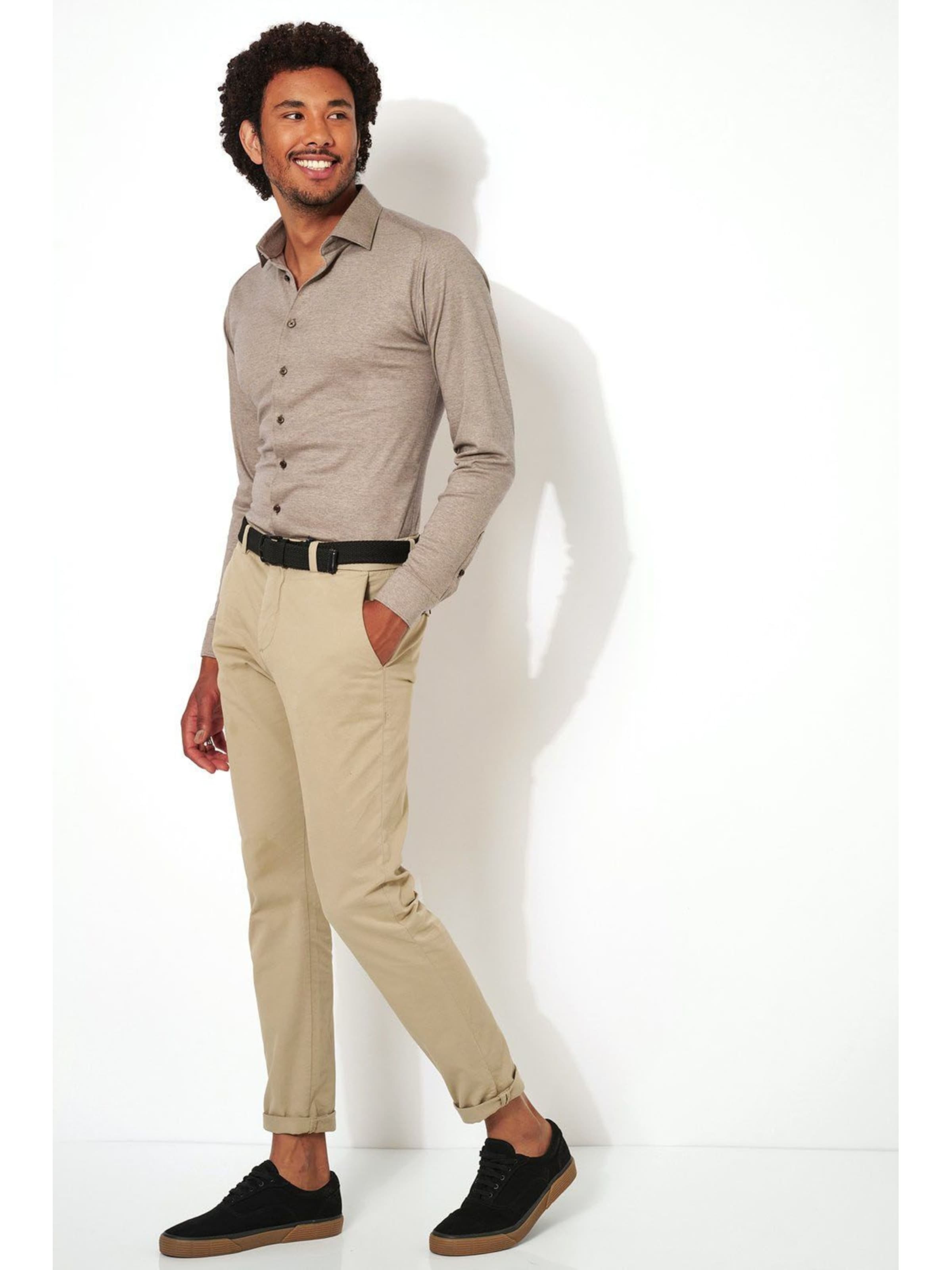 DESOTO Slim Fit Hemd 'Kent'‌‌ in Braun