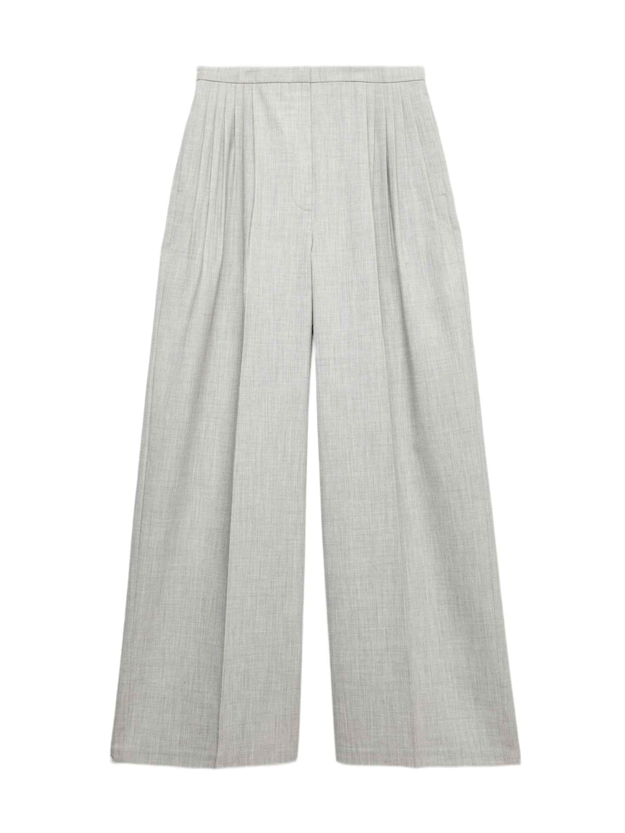 Wide leg Pantaloni di Marks & Spencer in grigio: frontale
