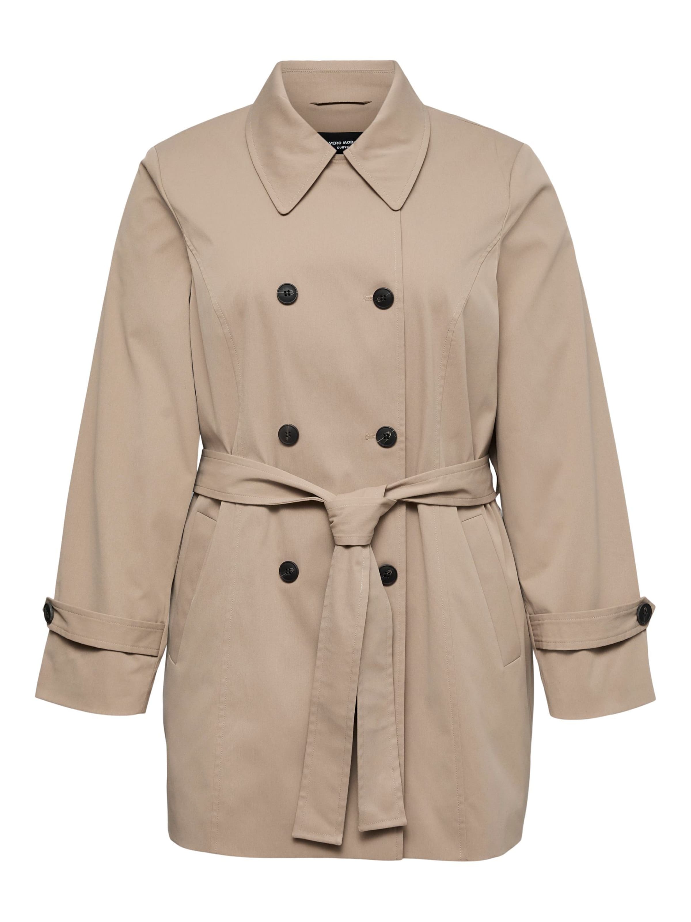 Vero Moda Curve Mantel 'VMCChelsea' in Silber: Vorderseite