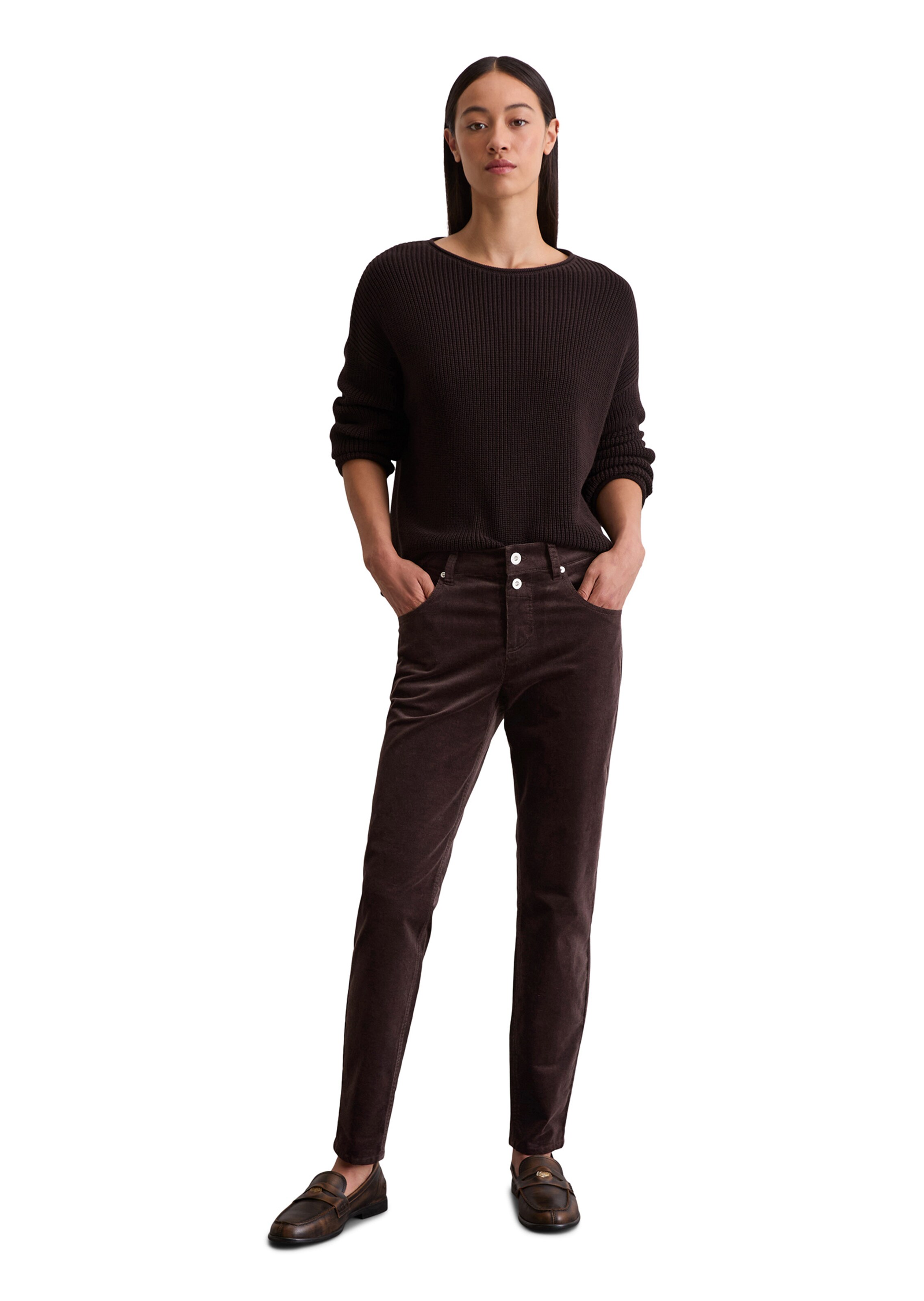 Marc O'Polo Обычный Штаны 'Theda' в Коричневый