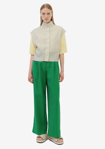 Marc O'Polo Wide leg Pleat-Front Pants in Green