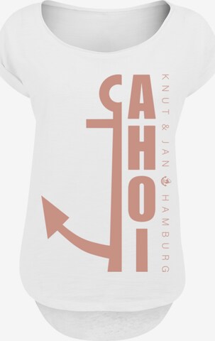 T-shirt 'Ahoi Anker' F4NT4STIC en blanc : devant