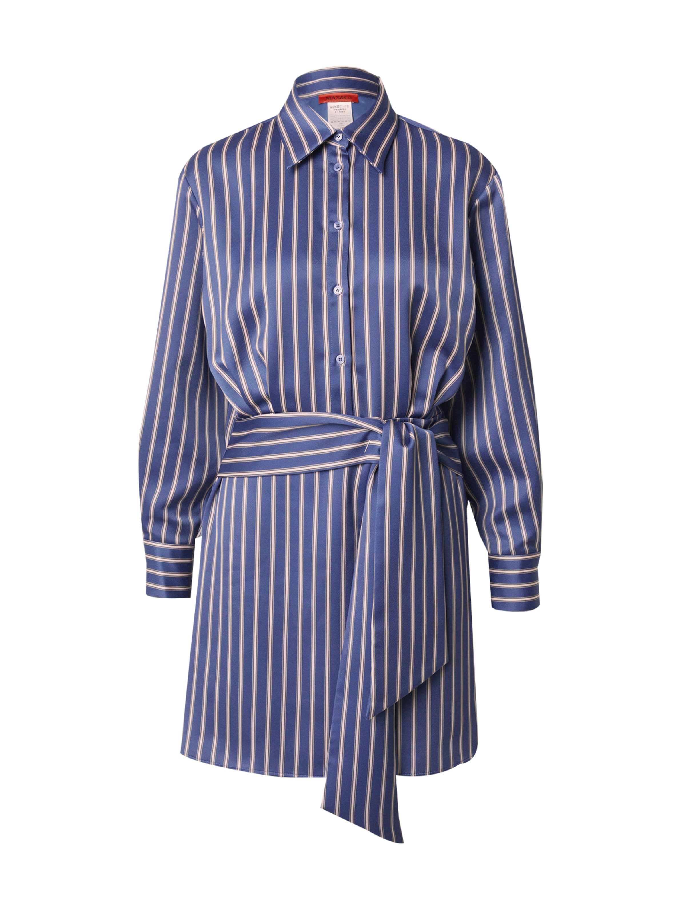 MAX&Co. Sukienka koszulowa 'NICHOLS' w kolorze niebieski: przód