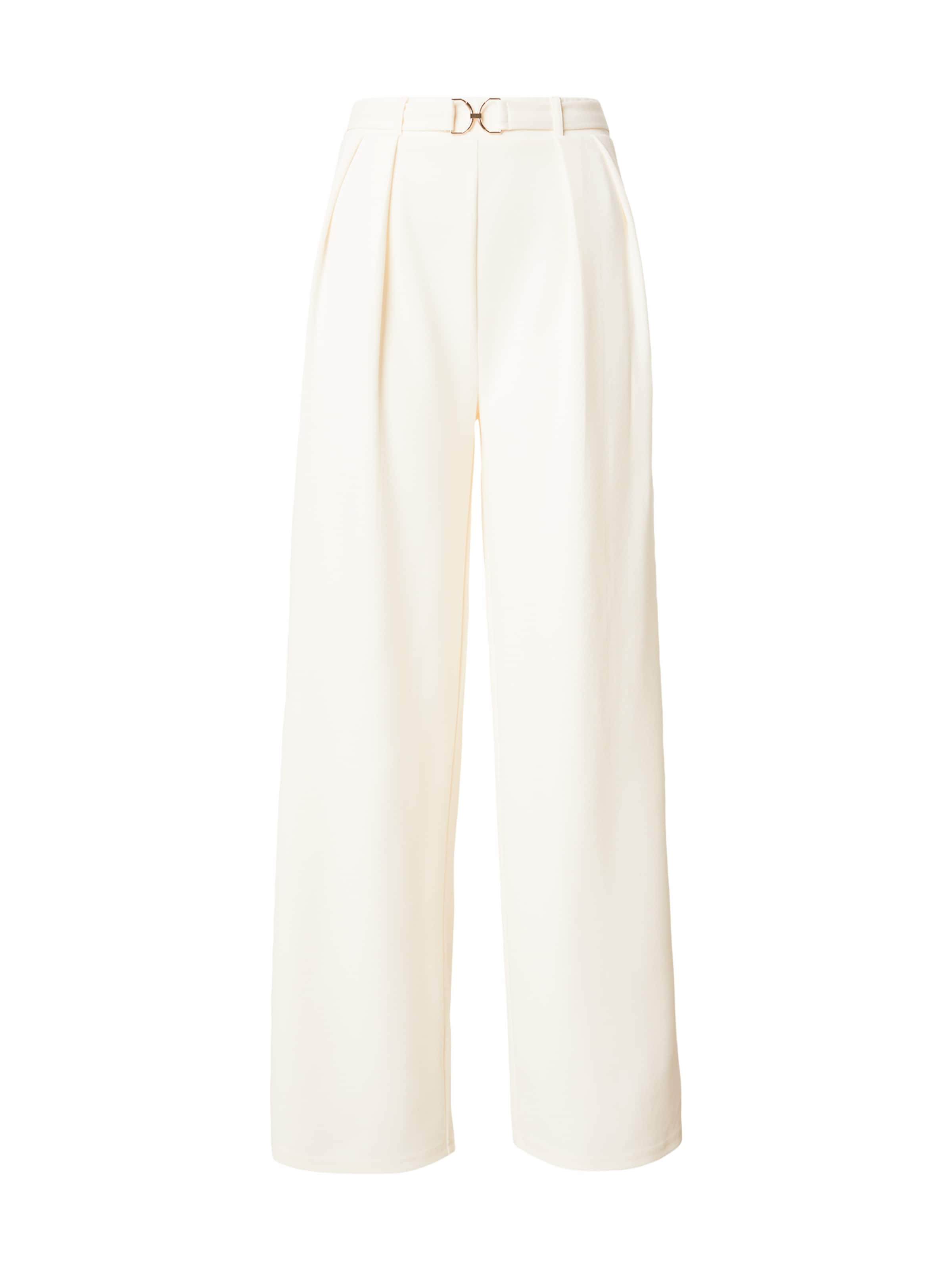 Loosefit Pantalon à pince 'Yara' ABOUT YOU en blanc : devant