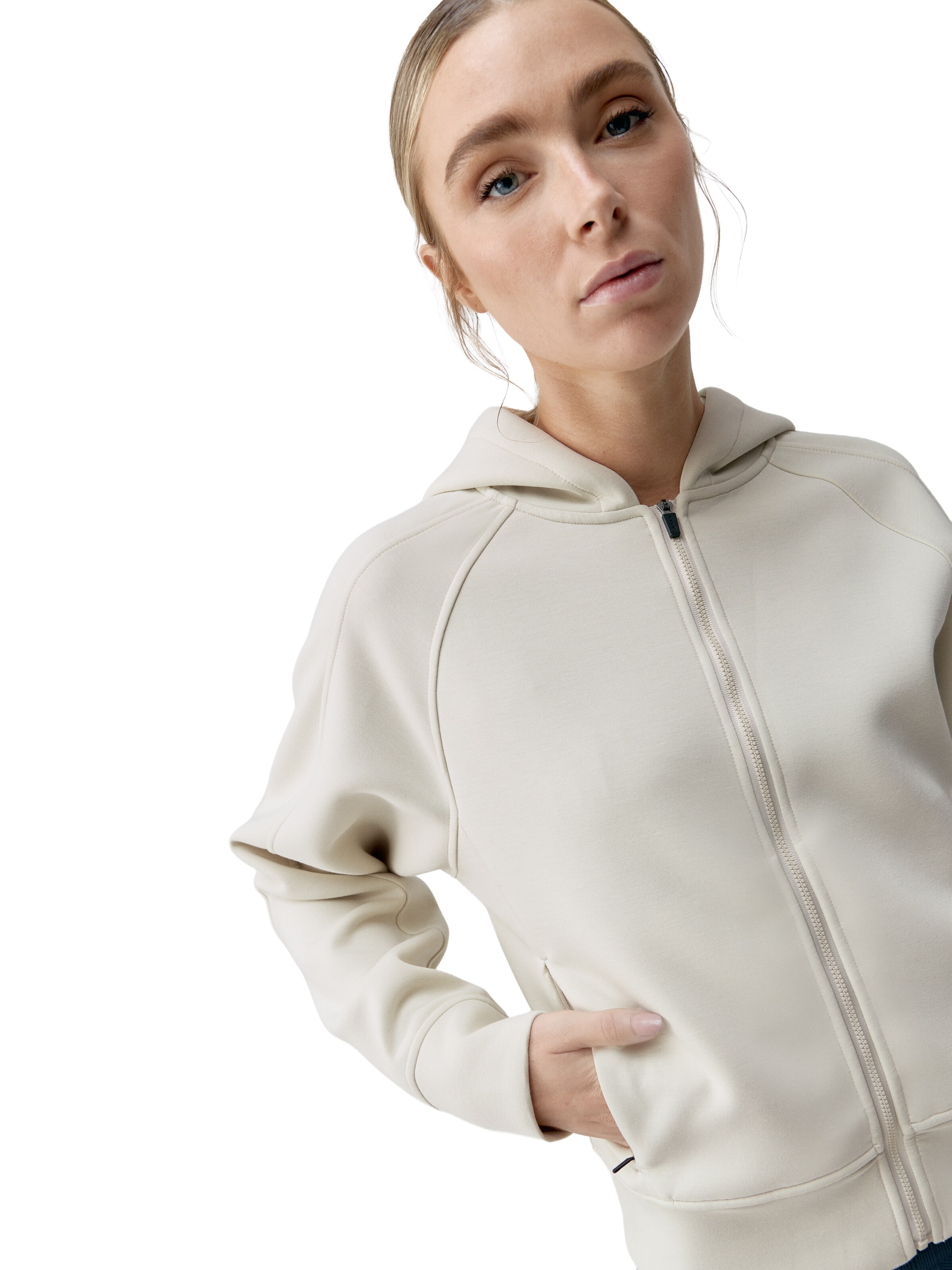 Born Sportief sweatvest 'Elsa' in Beige