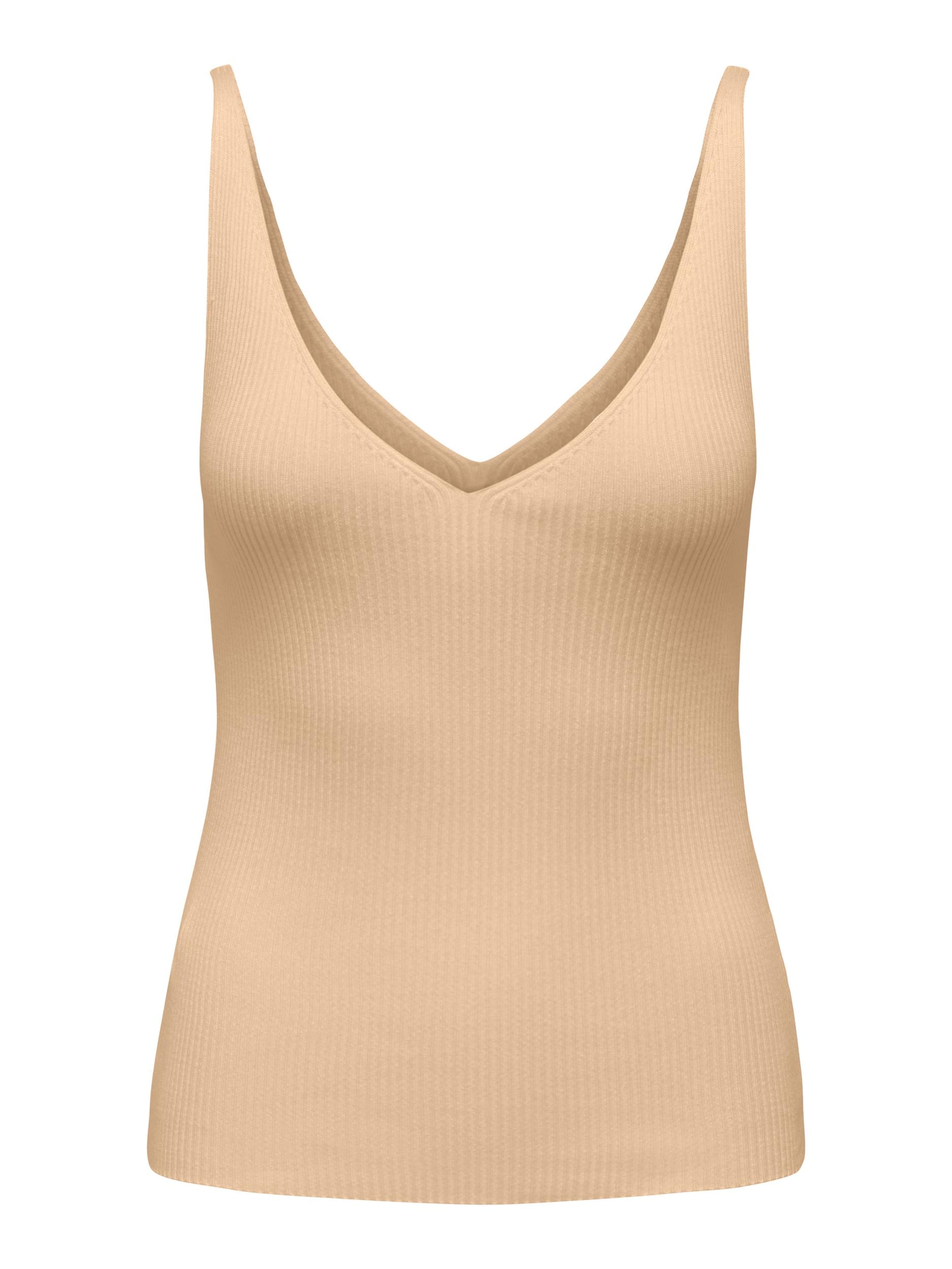 ONLY Вязаный топ 'Ella' в Бежевый: спереди