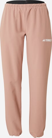 Pantalon outdoor 'LITEFLEX' ADIDAS TERREX en rose : devant