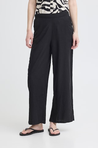 ICHI - Pantalón 'IHLinno' en negro: frente