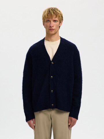 SELECTED Knit Cardigan in Blue: front