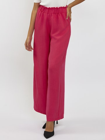 FRESHLIONS Wide leg Broek in Roze: voorkant