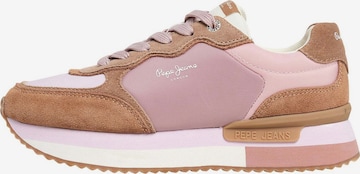 Baskets basses Pepe Jeans en marron : devant
