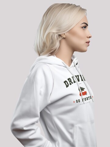 Sweat-shirt 'Driving Home Weihnachten' F4NT4STIC en blanc