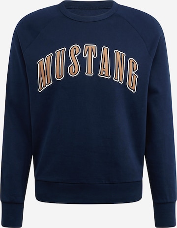 MUSTANG Sweatshirt 'Ben' in Blue: front