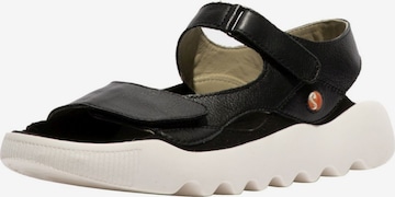 Softinos Riemensandale in Schwarz: Vorderseite