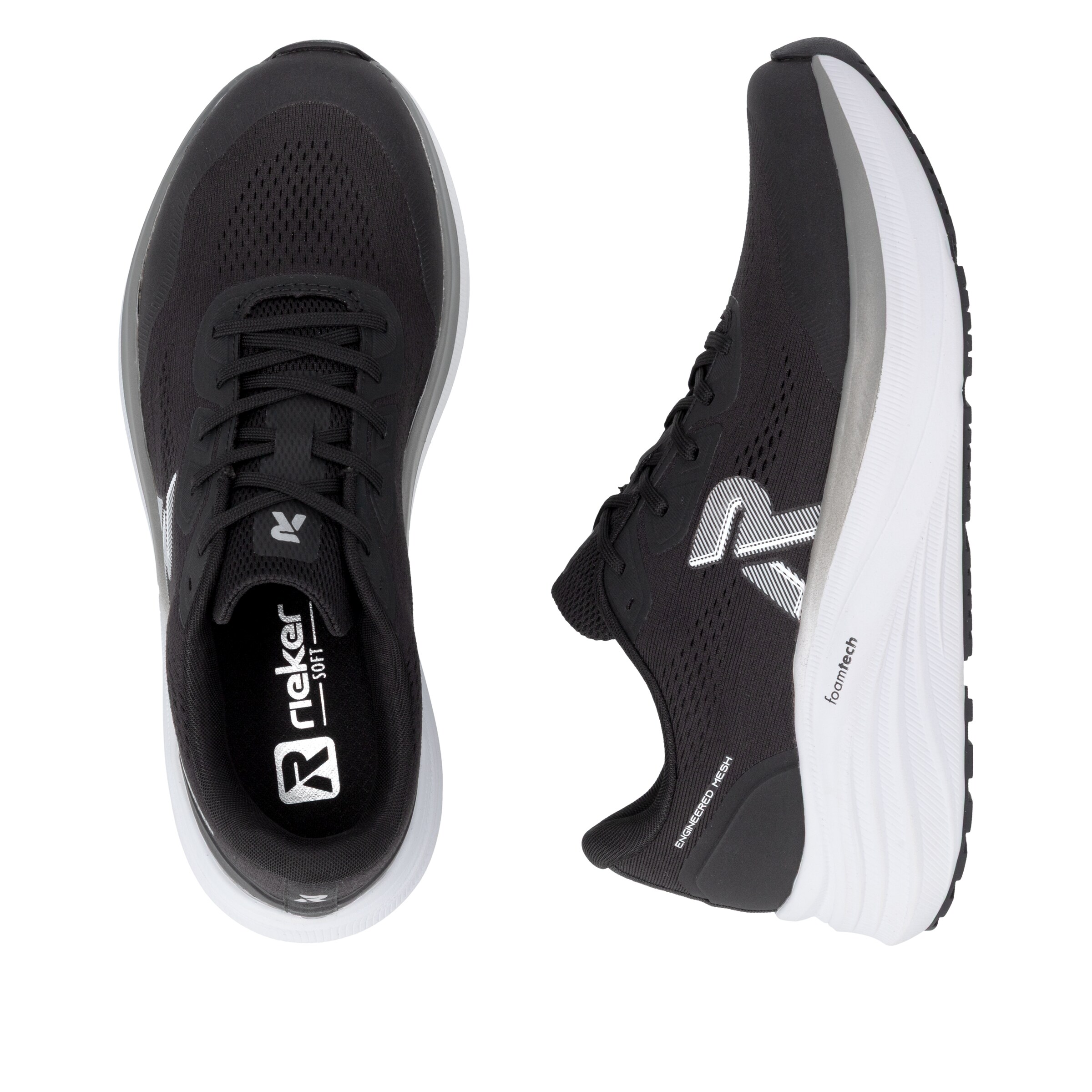 Baskets basses Rieker Sport en noir