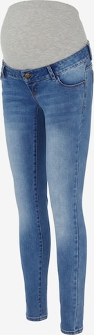 MAMALICIOUS Skinny Jeans 'NEW YORK' in Blauw: voorkant