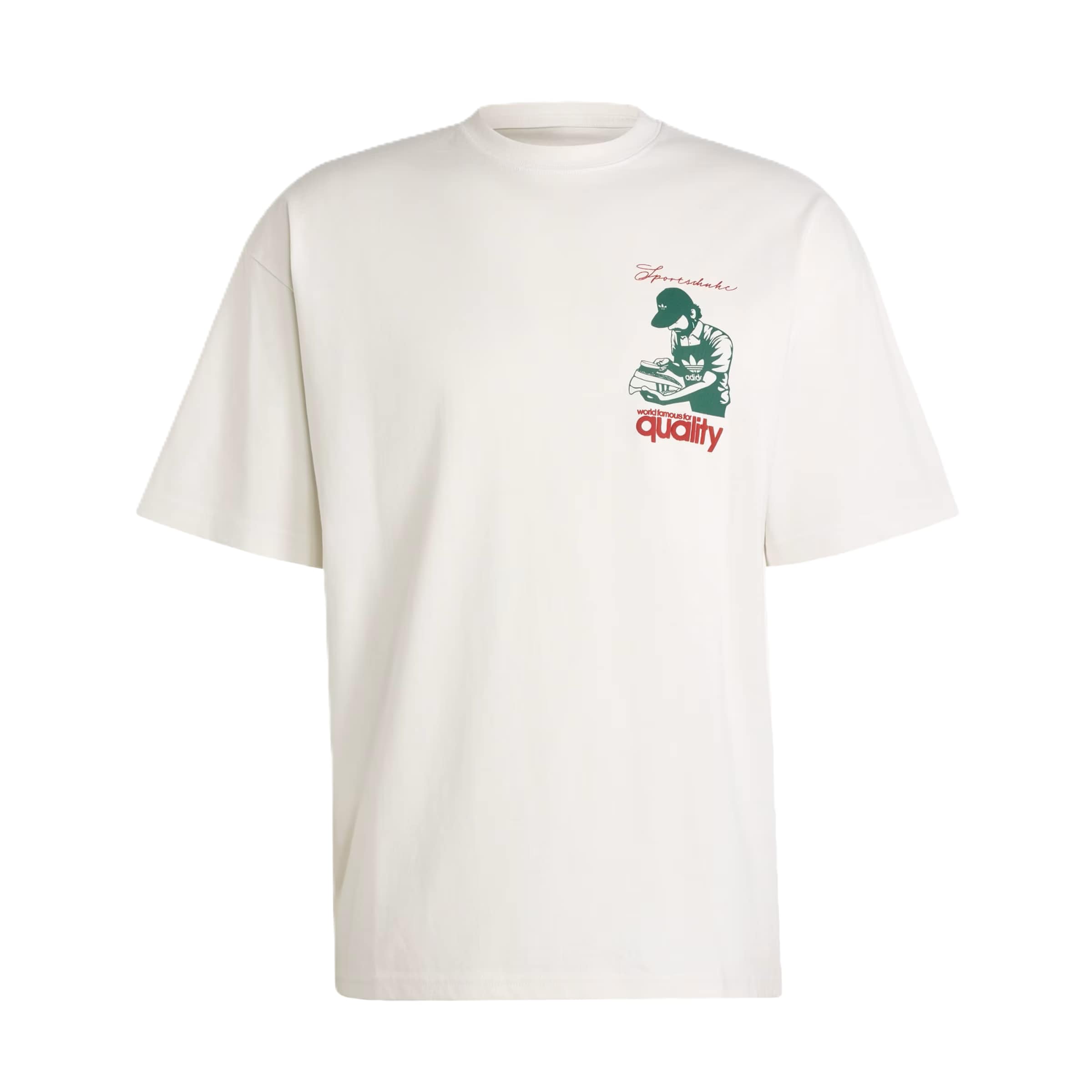 ADIDAS ORIGINALS T-Shirt 'Quality' in grün / rot / weiß, Produktansicht
