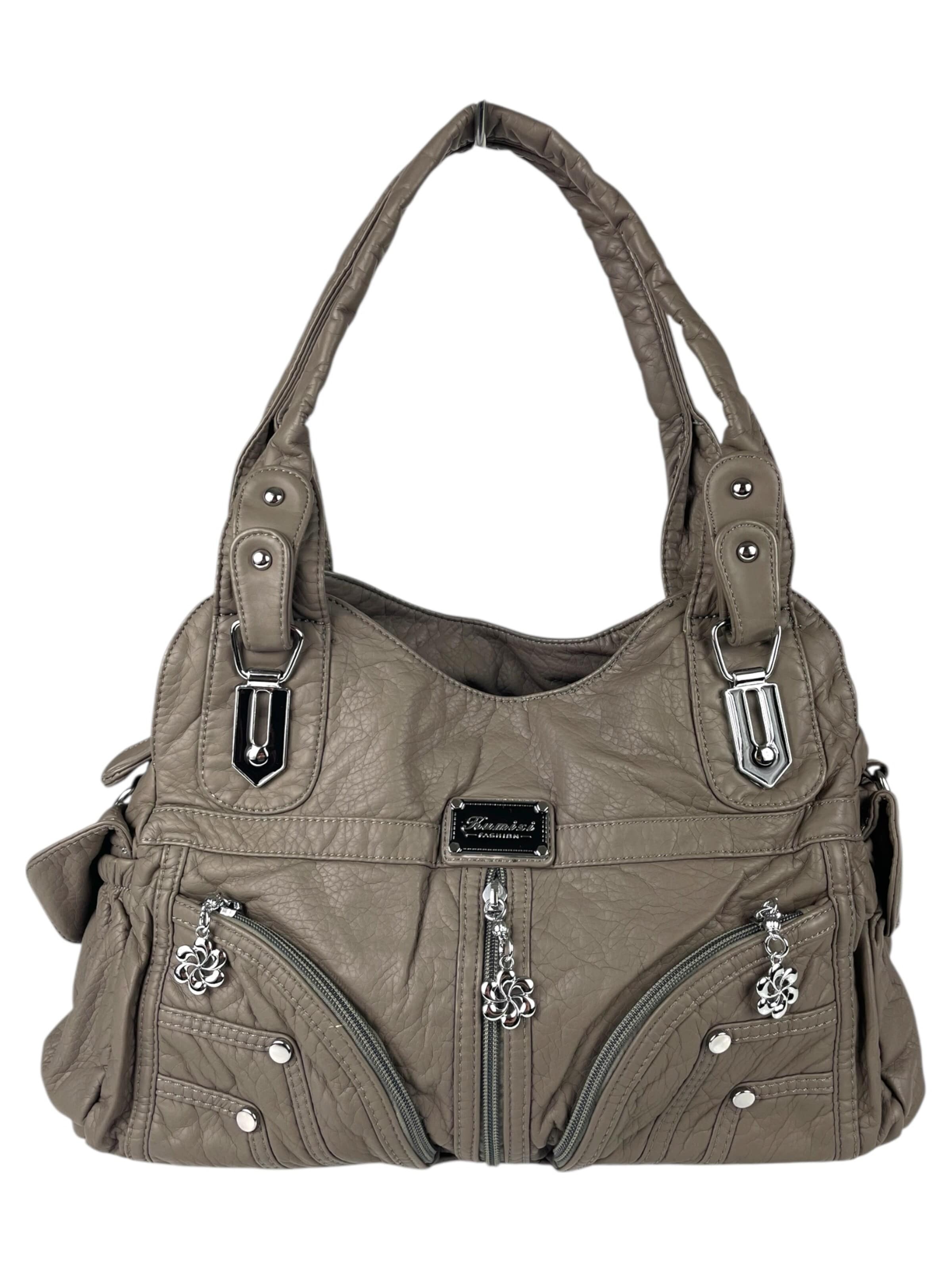 Kumixi Axelremsväska 'Schultertasche' i grå: framsida