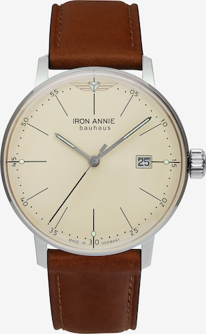 Iron Annie Analog Watch 'Bauhaus' in Brown: front