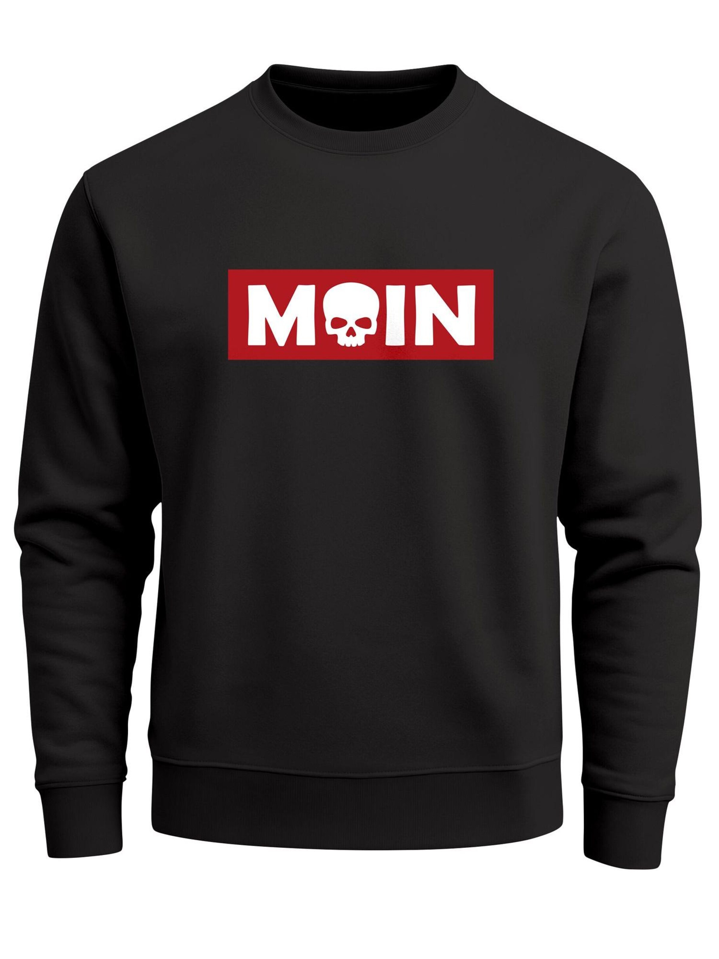 Neverless Sweatshirt 'Moin Skull' in Black: front