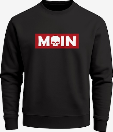 Neverless Sweatshirt 'Moin Skull' in Schwarz: Vorderseite