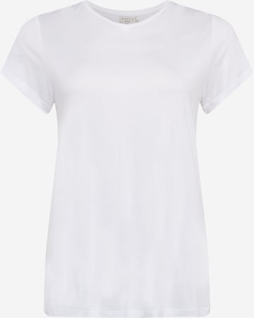 T-shirt 'Aneli' KAFFE CURVE en blanc : devant