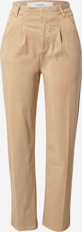 Goldgarn regular Jeans med lægfolder 'Oststadt' i beige: forside