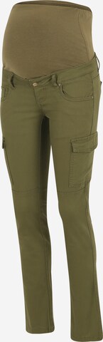 Only Maternity Regular Cargo trousers 'MISSOURI' in Green: front