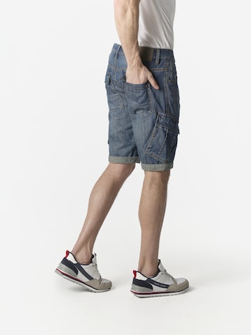 KOROSHI Regular Cargojeans i blå