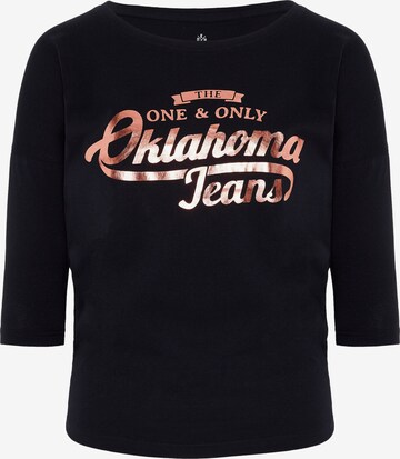 Oklahoma Jeans Longsleeve ' Women, T-Shirt, Comfort Fit ' in Schwarz: predná strana