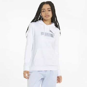 PUMA Athletic Sweatshirt in White: front