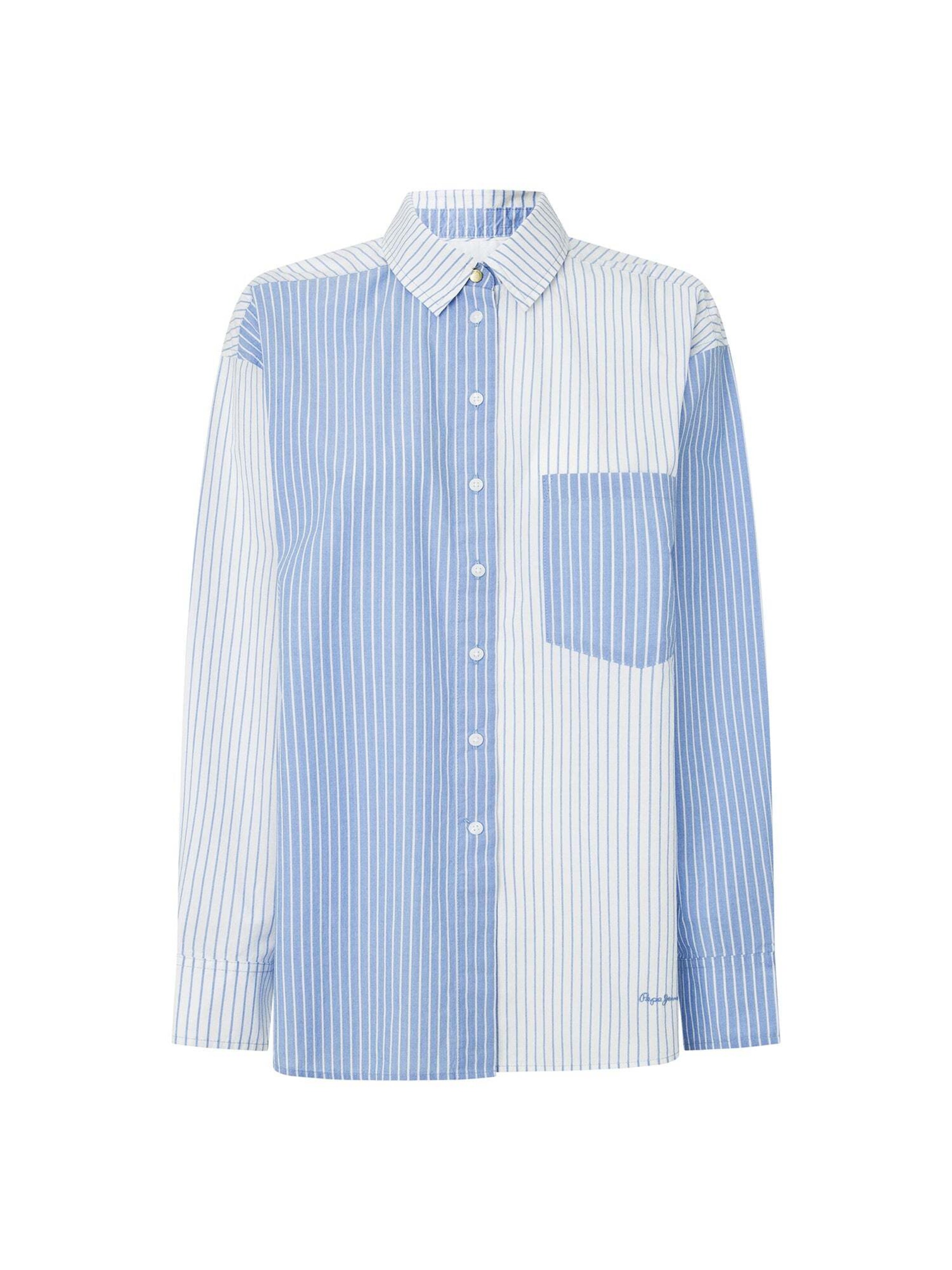 Pepe Jeans Blouse 'ROBBY' in Blauw: voorkant