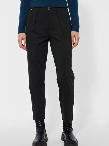 STREET ONE Slim fit Trousers in Black: front