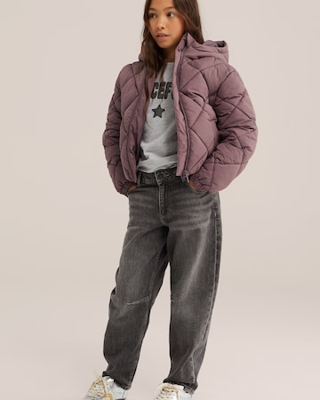 purpurinė WE Fashion Demisezoninė striukė