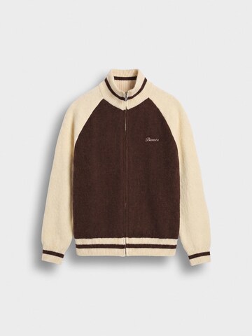 Burocs Knit Cardigan in Brown: front