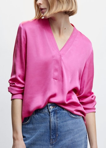 MANGO Blus i rosa