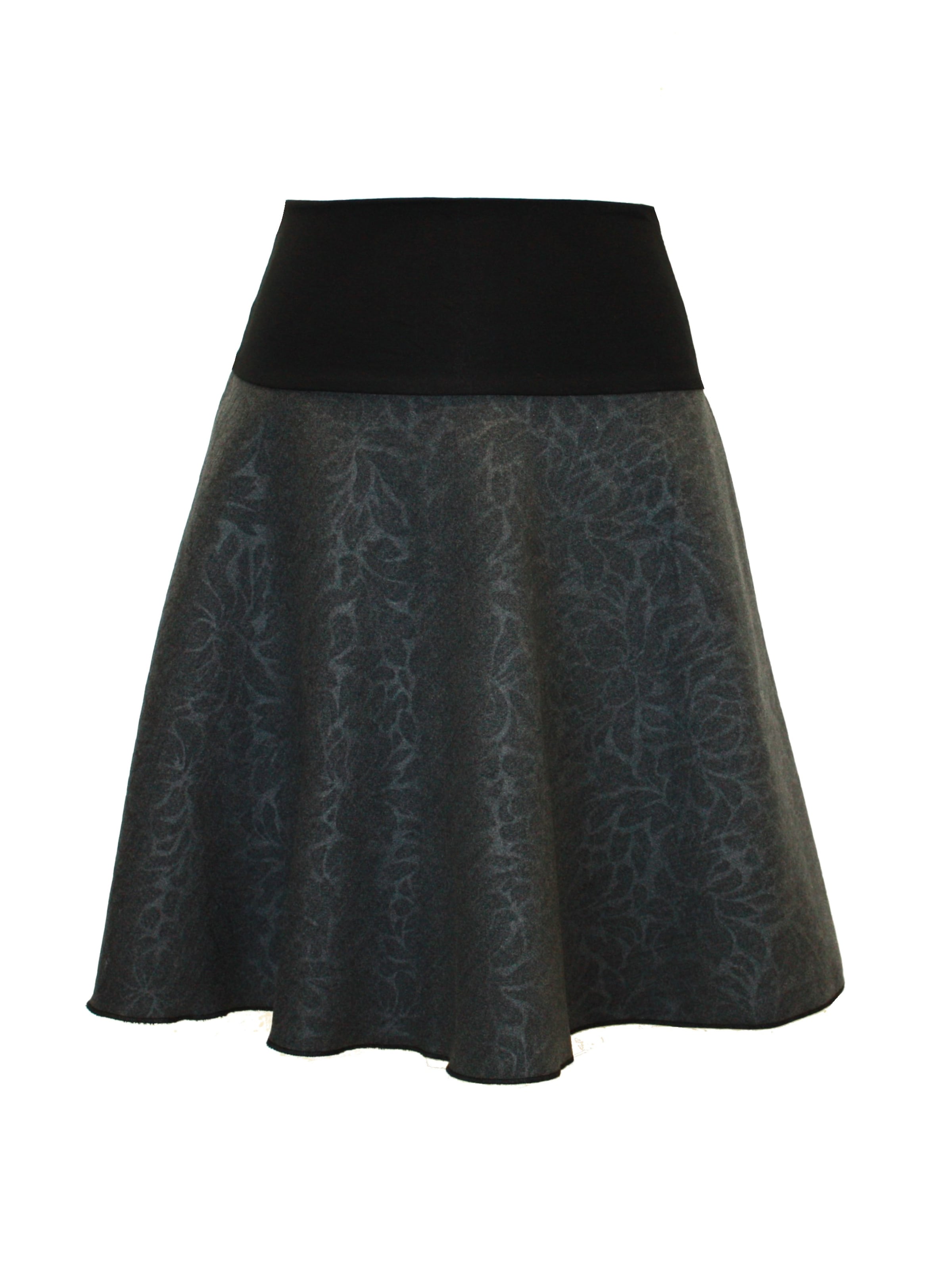 dunkle design Rock 'Loden Uni' in Grau: Vorderseite