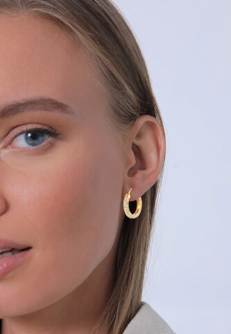 ELLI PREMIUM Earrings 'Kristall' in Gold: front