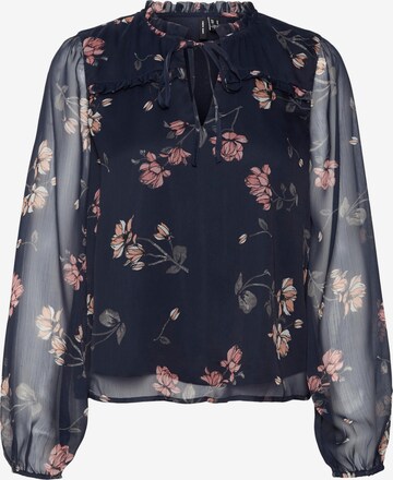 VERO MODA Blouse 'MILLA' in Blauw: voorkant