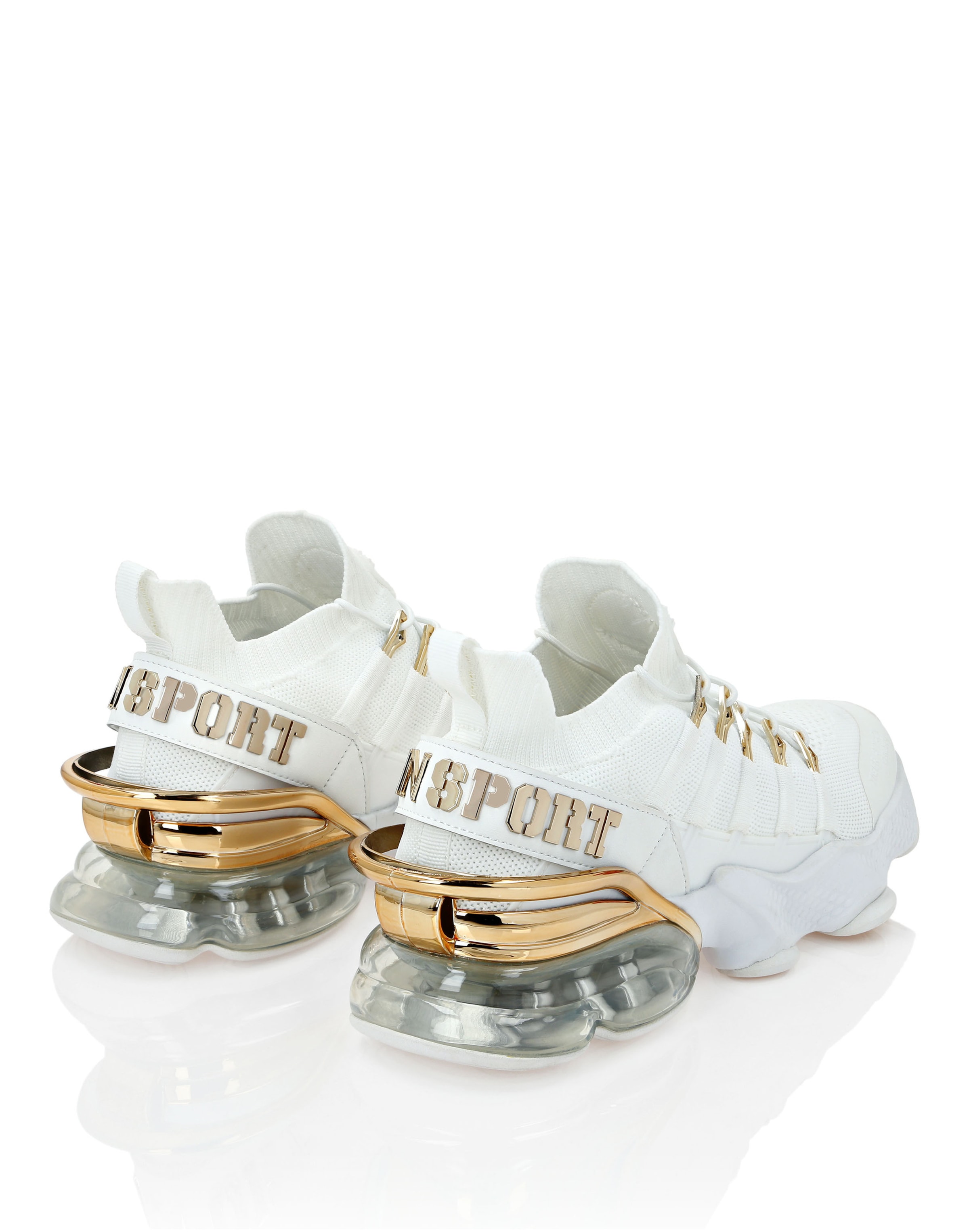 Plein Sport - Zapatillas deportivas bajas 'Tiger Attack//Gen.X.04' en blanco