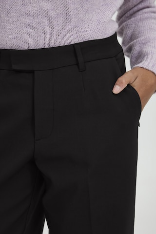 PULZ Jeans Wide leg Pleated Pants 'BINDY' in Black