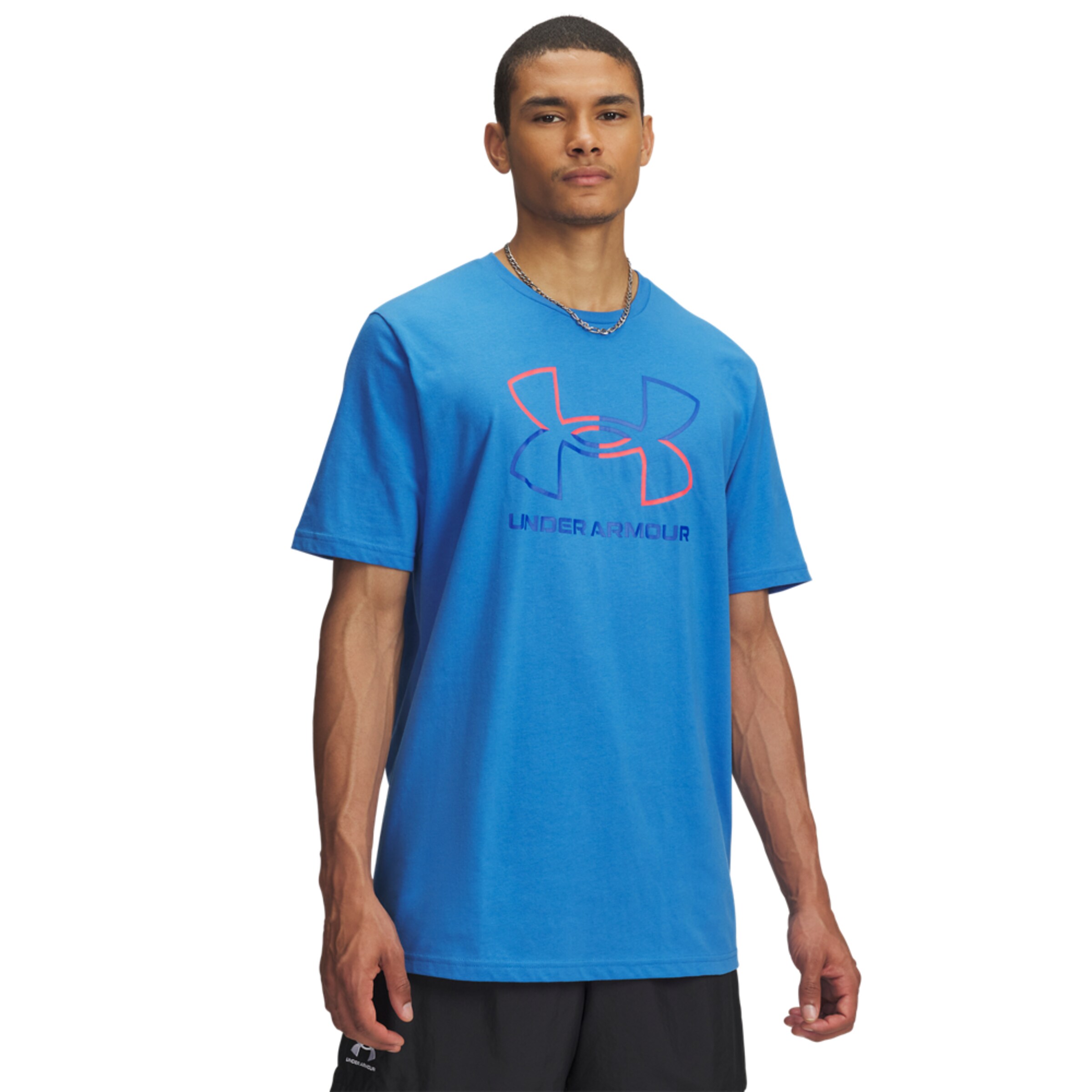 UNDER ARMOUR Shirt 'Foundation' in Blue: front