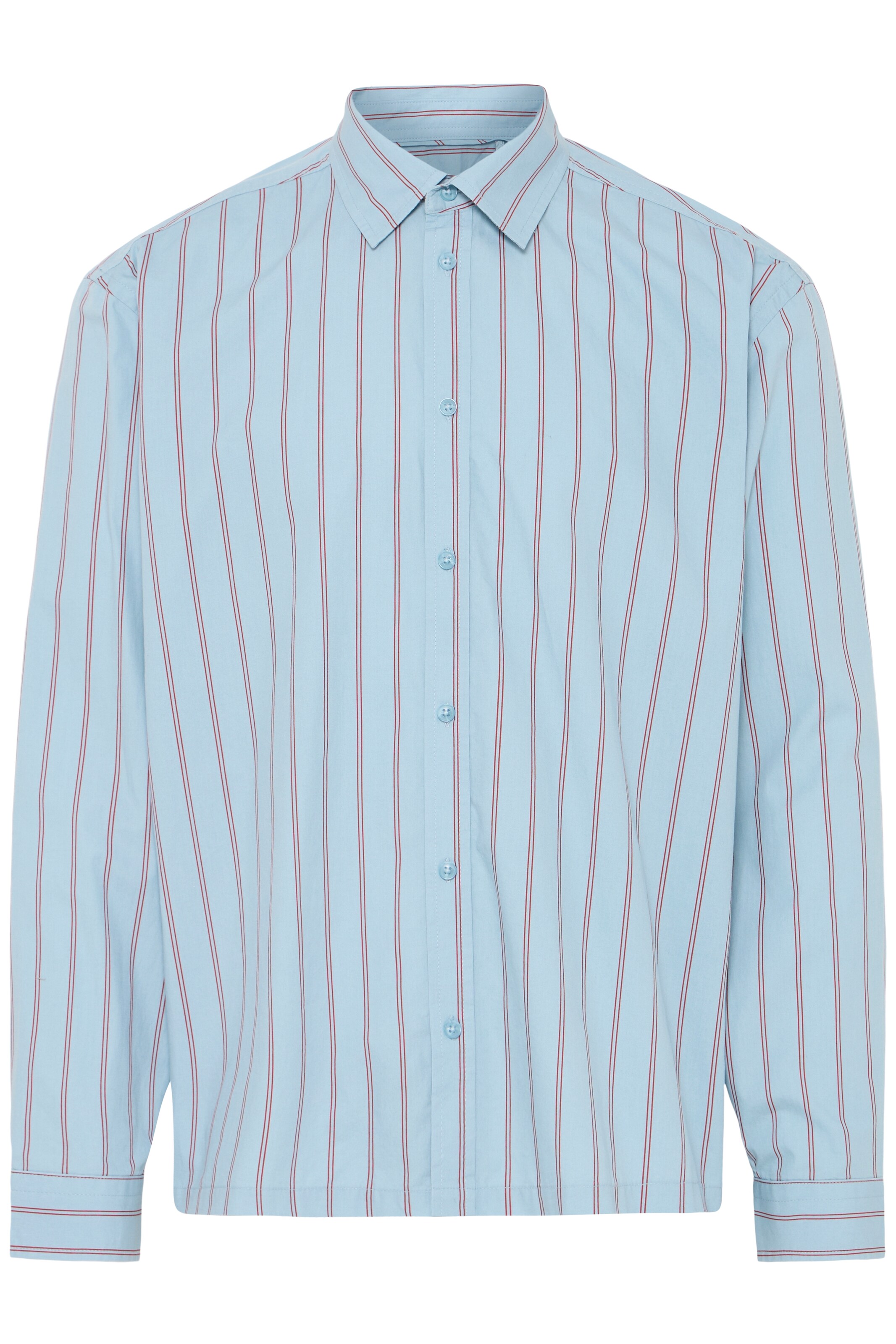 BLEND Camisa 'BHCONRAD' en S en azul claro / rojo cereza, Vista del producto