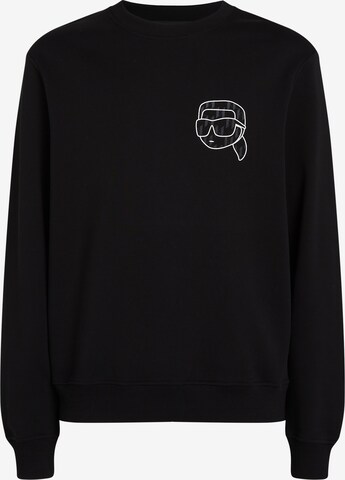 Karl Lagerfeld Sweatshirt 'Ikonik' in Zwart: voorkant