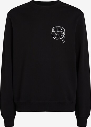 Sweat-shirt 'Ikonik' Karl Lagerfeld en noir : devant