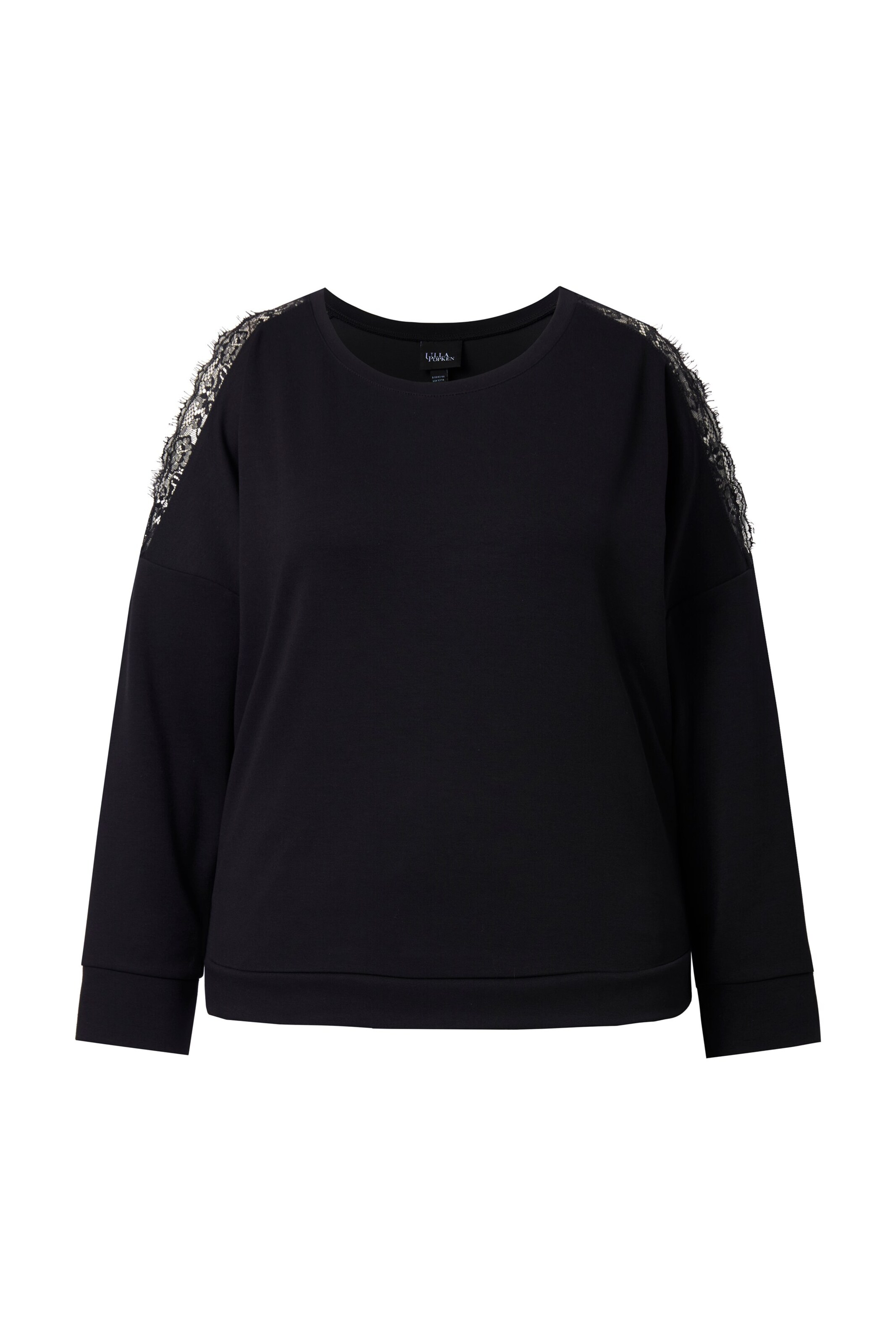 Ulla Popken Sweatshirt in schwarz, Produktansicht