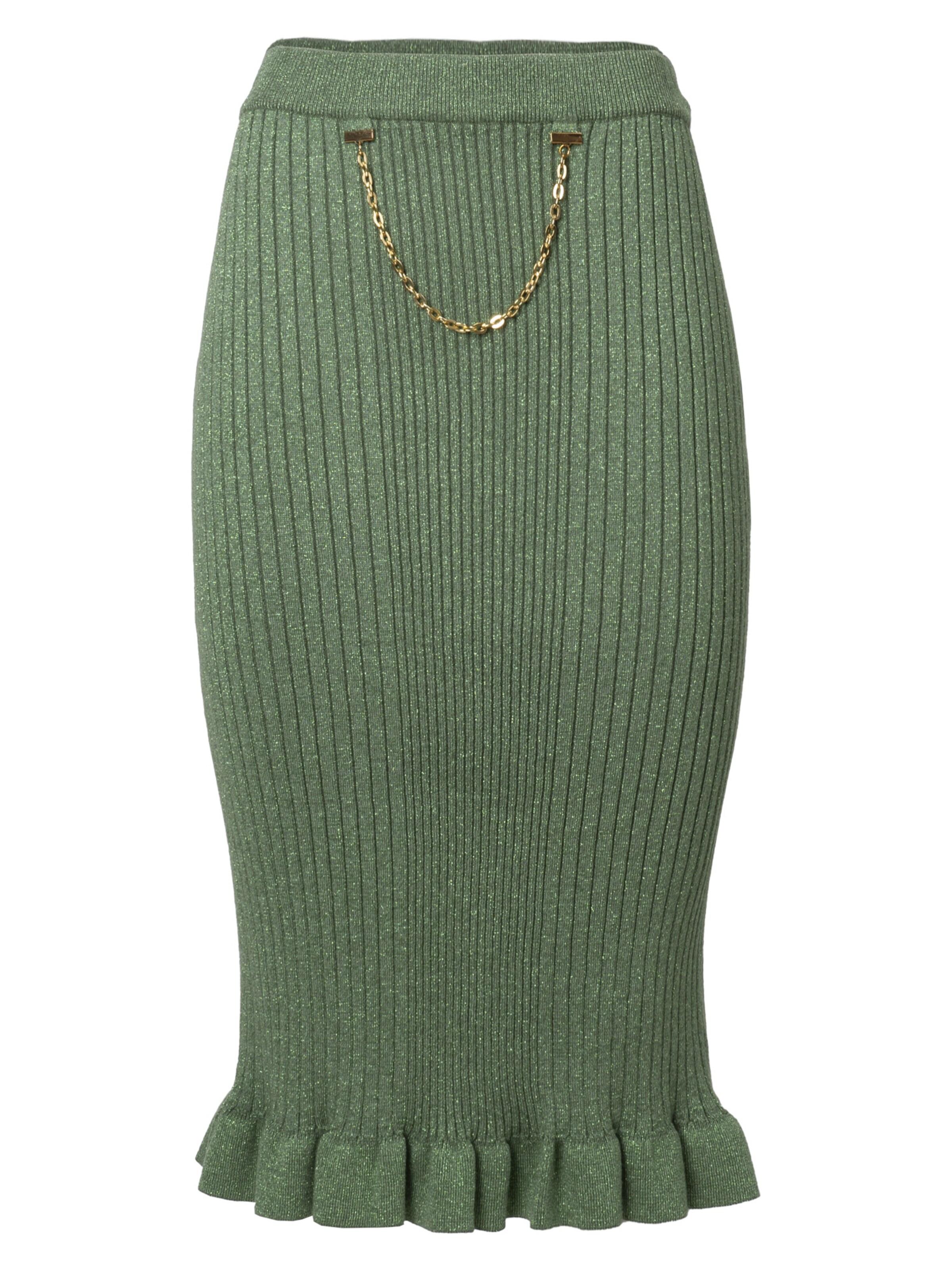 Gonna di Influencer in verde: frontale