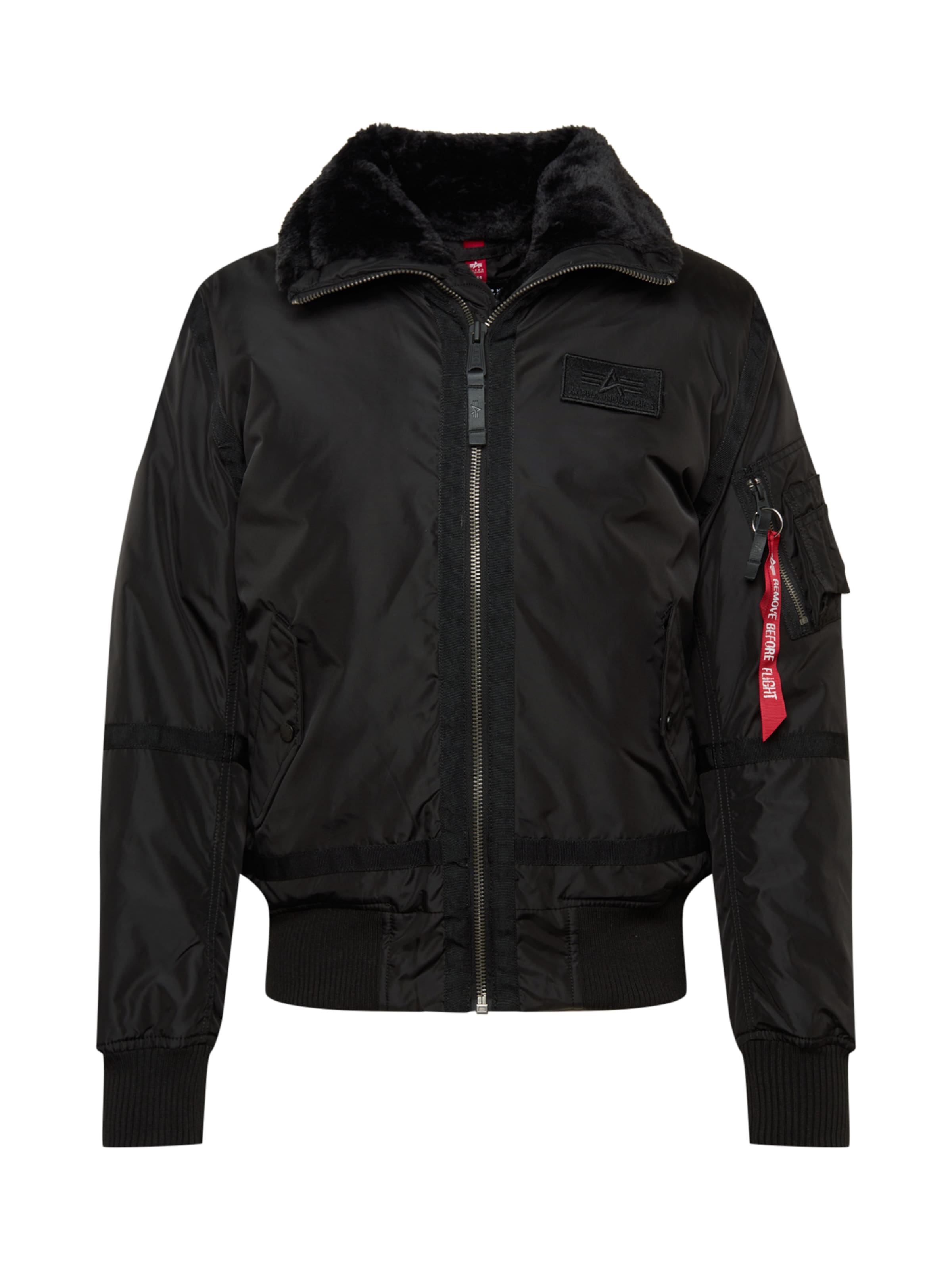 Regular fit Giacca di mezza stagione 'B15-3 TT' di ALPHA INDUSTRIES in nero: frontale