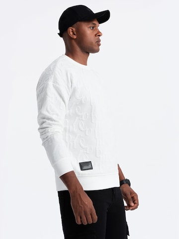 Sweat-shirt 'OM-SSNZ-0164' Ombre en blanc
