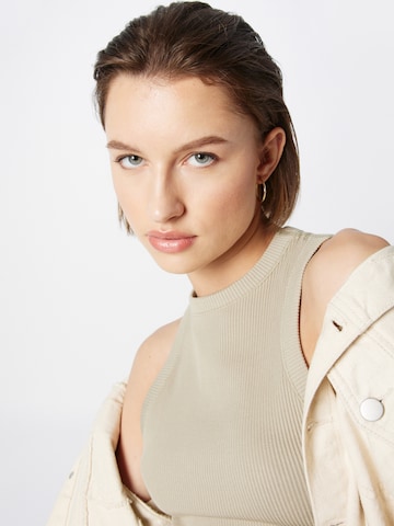 TOPSHOP - Top de punto en beige